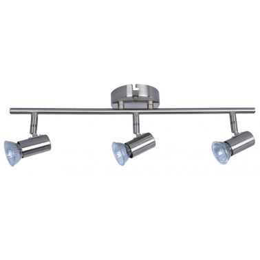 10142 REGLETA ORIENTABLE PLAIN 3 FOCOS GU10 NIQUEL LEDESMA
