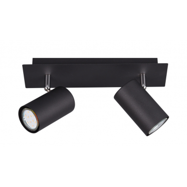 802400232 REGLETA 2 FOCOS MARLEY NEGRA GU10 TRIO