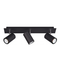 802400332 REGLETA 3 FOCOS MARLEY NEGRA GU10 TRIO