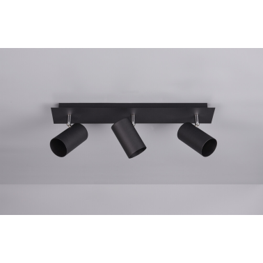 802400332 REGLETA 3 FOCOS MARLEY NEGRA GU10 TRIO