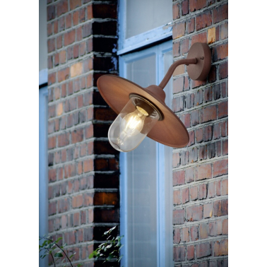 201760124 APLIQUE PARED ALUMINIO OXIDO BRENTA E27 IP44 TRIO