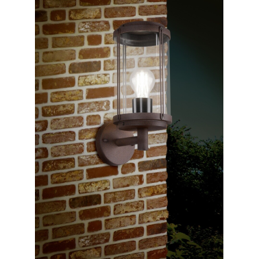 202360124 APLIQUE PARED ALUMINIO OXIDO TANARO E27 IP44 TRIO