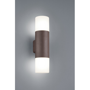 222260224 APLIQUE PARED ALUMINIO OXIDO HOOSIC 2xE27 IP44 TRIO