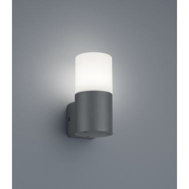 224060142 APLIQUE PARED ALUMINIO ANTRACITA HOOSIC E27 IP44 TRIO