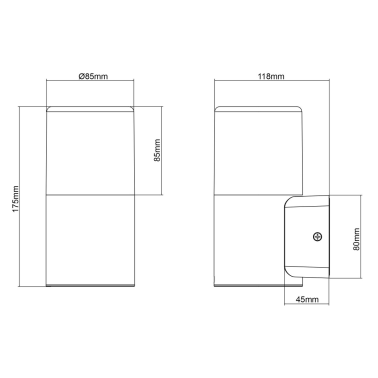224060142 APLIQUE PARED ALUMINIO ANTRACITA HOOSIC E27 IP44 TRIO