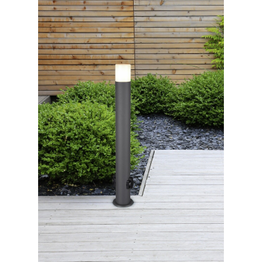 424060142 BALIZA ALUMINIO ANTRACITA HOOSIC E27 IP44 TRIO