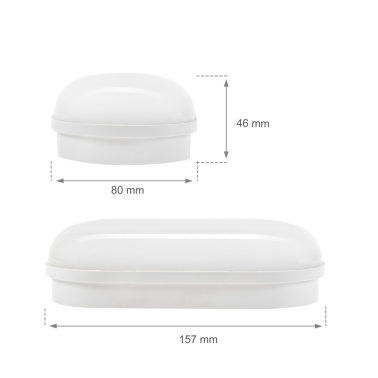 SLI041044NW APLIQUE LED MINI OVAL 8W 4000K 820Lm IP54