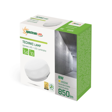 SLI041045NW APLIQUE LED MINI REDONDO 8W 4000K 850Lm IP54