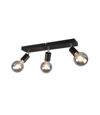 R80183032 REGLETA 3 FOCOS VANNES NEGRO E27 TRIO