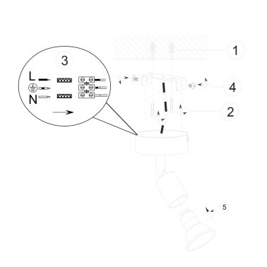 R80911032 FOCO PARIS NEGRO GU10 TRIO