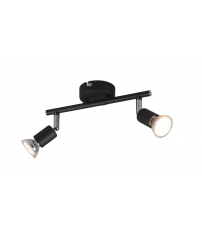 R80912032 REGLETA 2 FOCOS PARIS NEGRA GU10 TRIO