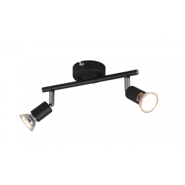 R80912032 REGLETA 2 FOCOS PARIS NEGRA GU10 TRIO