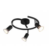 R80913932 REGLETA 3 FOCOS PARIS NEGRA GU10 TRIO