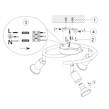R80913932 REGLETA 3 FOCOS PARIS NEGRA GU10 TRIO