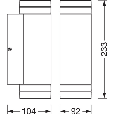 554559 APLIQUE EXTERIOR NEGRO GU10 IP44 ENDURA BEAM GAP UPDOWN LEDVANCE