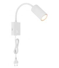 57911WW APLIQUE DE PARED PLASTICO Y METAL BLANCO 1XGU10 25W  ROBBY GLOBO