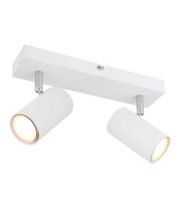 57911-2W REGLETA METAL BLANCO 2XGU10 25W ROBBY GLOBO