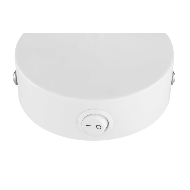 54012-1  FOCO METAL BLANCO Y COLOR MADERA  1XE27 40W LUISE GLOBO