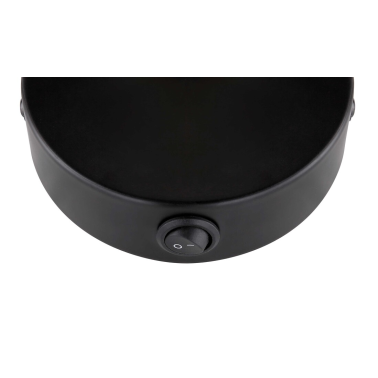 54012-1S FOCO METAL NEGRO Y COLOR MADERA 1XE27 40W LUISE GLOBO