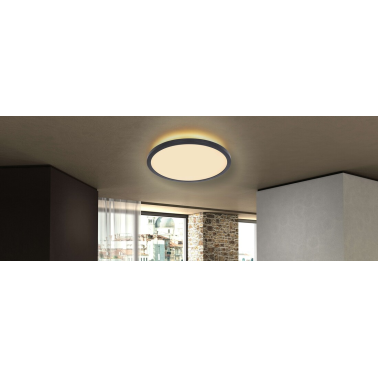 41562-18B  LAMPARA DE TECHO BLANCA 1XLED 18W 3000K IP44 SAPANA GLOBO