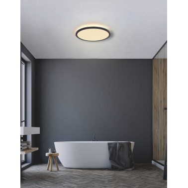 41562-24B LAMPARA DE TECHO NEGRA 1XLED 24W 3000K IP44 SAPANA GLOBO