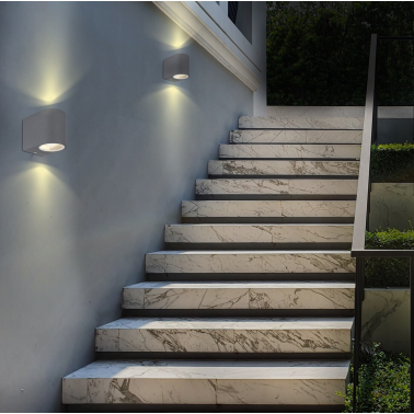 34163 APLIQUE EXTERIOR 1XGU10  35W ALUMINIO ANTRACITA IP44 VERONIKA GLOBO