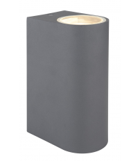 34163-2 APLIQUE  EXTERIOR  2XGU10 35W ALUMINIO ANTRACITA IP44 VERONIKA GLOBO