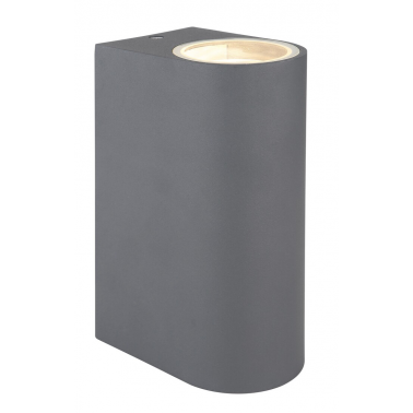 34163-2 APLIQUE  EXTERIOR  2XGU10 35W ALUMINIO ANTRACITA IP44 VERONIKA GLOBO