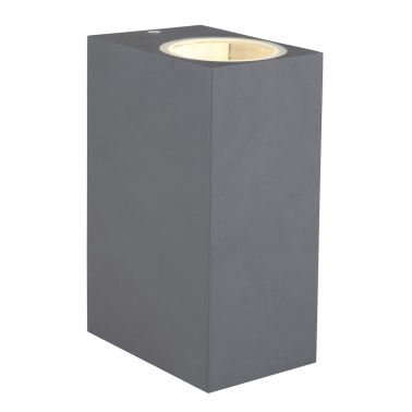 34164-2 APLIQUE  EXTERIOR 2XGU10  35W  ALUMINIO ANTRACITA IP44 VERONIKA GLOBO