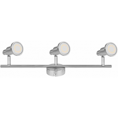 540569 REGLETA LED 3 FOCOS GU10 3W NIQUEL 2700K LEDVANCE