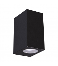 04019 APLIQUE EXTERIOR CUADRADO 2xGU10 2x12W IP54 Ø68 NEGRO GAMP STRÜHM