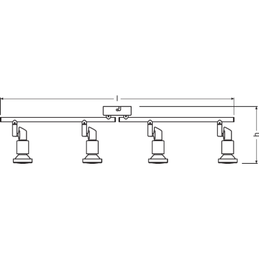 540583 REGLETA LED 4 FOCOS 2,6W NIQUEL 2700K OSRAM