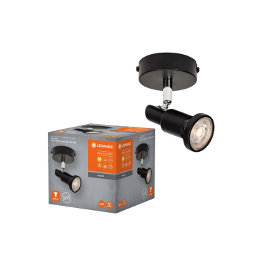 828766 FOCO DE TECHO GU10 3,4W 2700K NEGRO LEDVANCE
