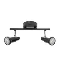 828780 REGLETA LED 2 FOCOS GU10 3,4W 2700K NEGRA LEDVANCE