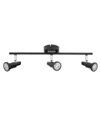 828803 REGLETA LED 3 FOCOS GU10 3,4W 2700K NEGRA LEDVANCE