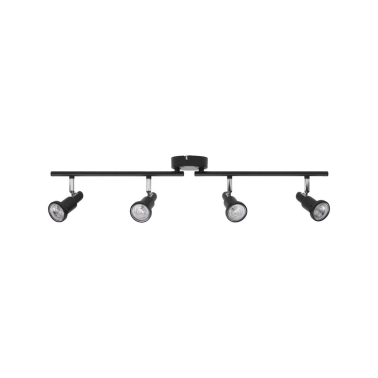 828827 REGLETA LED 4 FOCOS GU10 3,4W 2700K NEGRA LEDVANCE