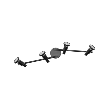 828827 REGLETA LED 4 FOCOS GU10 3,4W 2700K NEGRA LEDVANCE
