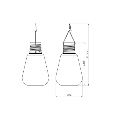 G2022 LAMPARA SOLAR BOMBILLA COLGANTE GALIX