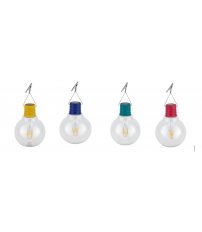 G2306 LAMPARA SOLAR BOMBILLA COLGANTE COLORES GALIX