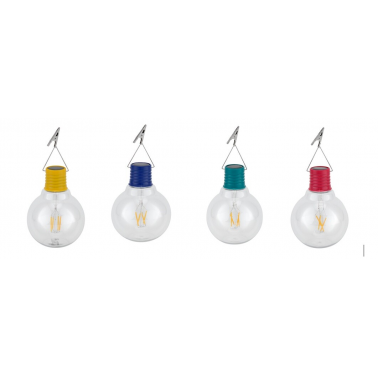 G2306 LAMPARA SOLAR BOMBILLA COLGANTE COLORES GALIX