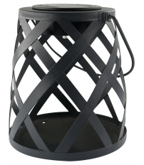 G2208 LAMPARA SOLAR DECORATIVA METALICA NEGRA GALIX