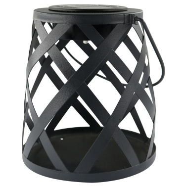 G2208 LAMPARA SOLAR DECORATIVA METALICA NEGRA GALIX