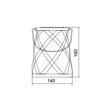 G2208 LAMPARA SOLAR DECORATIVA METALICA NEGRA GALIX