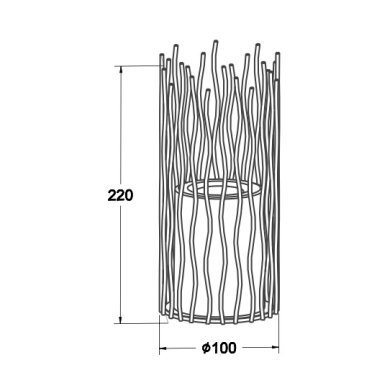 G2124 LAMPARA SOLAR VELA PARPADEO C/VARILLAS METAL+PLASTICO GALIX
