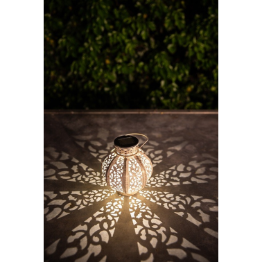 G2301 LAMPARA SOLAR BLANCA VINTAGE METALICA GALIX