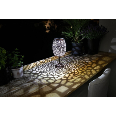 G2003 LAMPARA SOLAR SOBREMESA RETRO METALICA GALIX