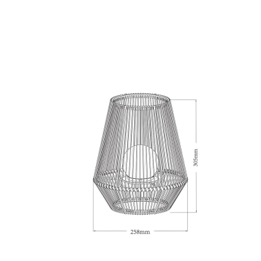 G2125/30 LAMPARA SOLAR JAULA 30cm C/BOLA METAL+POLIETILENO GALIX