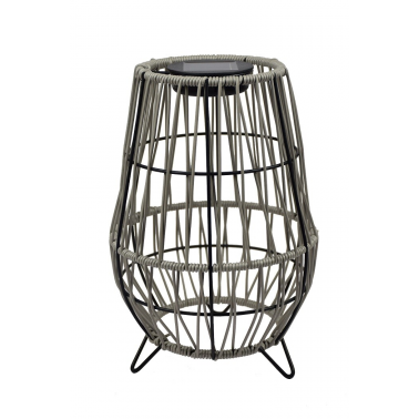 G2315 LAMPARA SOLAR JAULA C/PATAS METAL+POLIETILENO GALIX