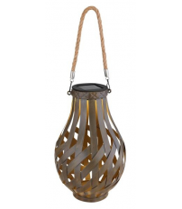 36650 LAMPARA SOLAR JARRON METALICO C/ASA CUERDA 3000K IP44 GLOBO