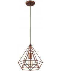 10687 LAMPARA JAULA CUERO 280mm.1xE27 QUAIL